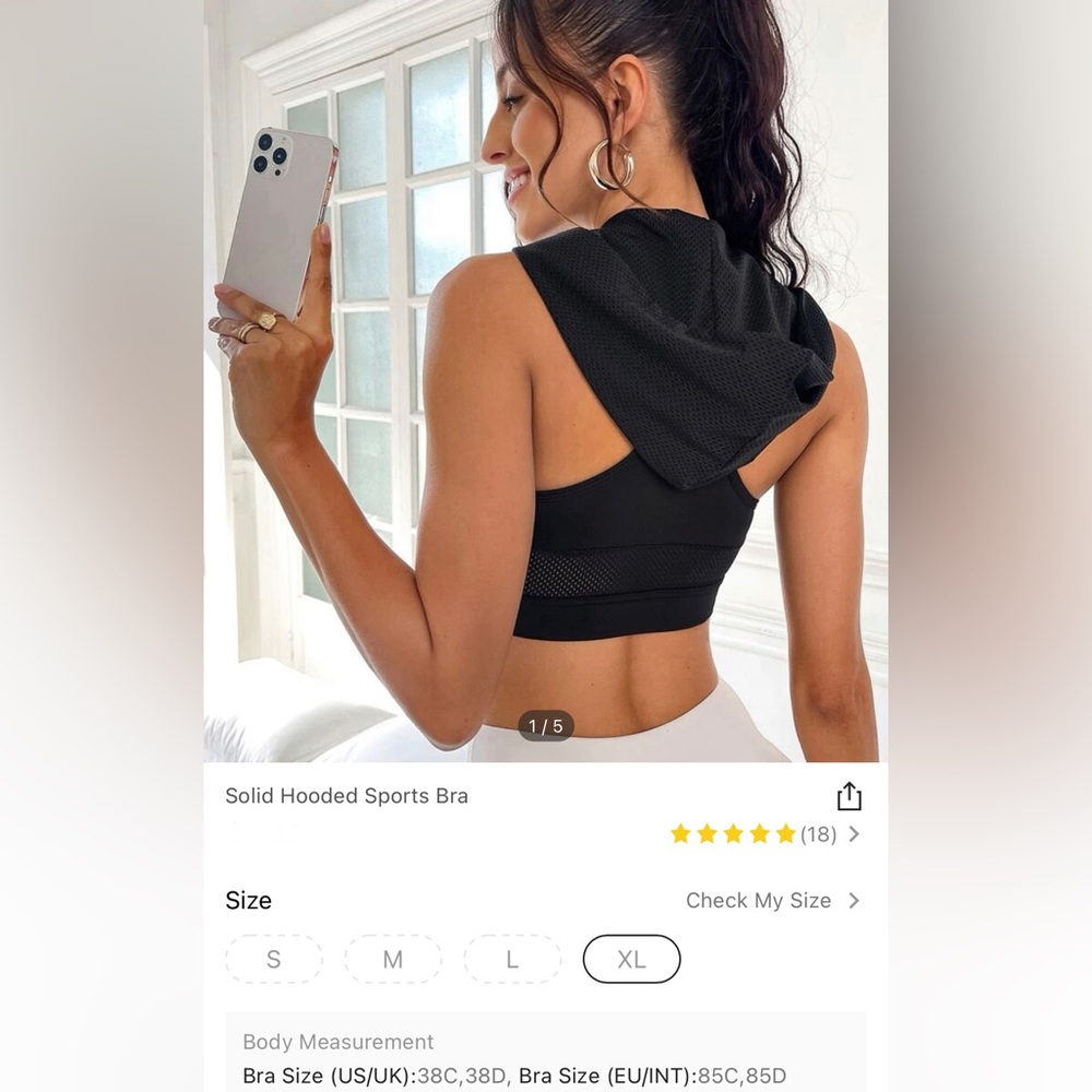Hooded sports bra
